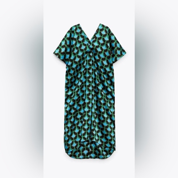 Zara Printed Tunic Geometric Dress Size M - Picture 4 of 9